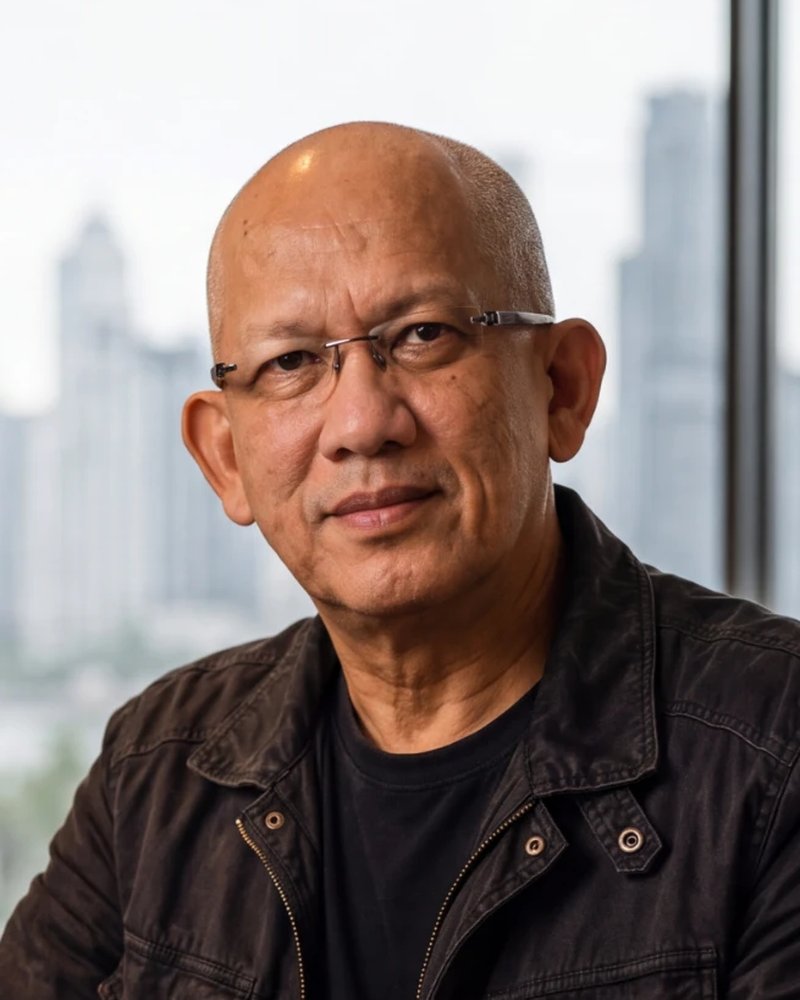 Abdul Razak Shakor, Director, monochrome portrait