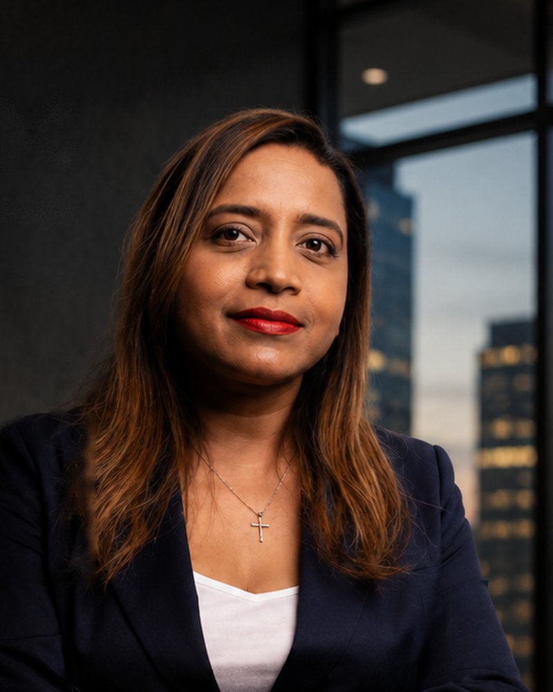 Sharon Gomes, HR and Operations - Consultant, monochrome portrait